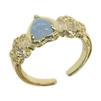 Prstenovi za žene Opal srčani prsten francuski dijamantski slaganje srca Inde prsten za prstom Opal