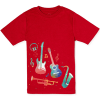 Dječaci kratkih rukava muzički instrumenti Grafička majica veličine 14-16