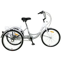 Sklopivi za odrasle TRICYCLE 26 , 7-stepeni trike kotača Trike sa košarom, prenosivim i sklopivim biciklom