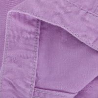 Mzove jakne za žene za žene čišćenje Žene Modni casual džepovi Dugi rukav na vrhu Jakna traper odjeća