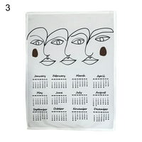 Wanwan Elegant Sažetak Theme Calendar Thoctorry Concise stil Kalendar tkanine za oči za kuću