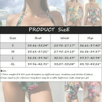 FOPP Prodavač Ženska jednodijelna modna seksi ispis bikinija na plaži s braon l