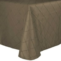 Ultimate Tekstil vezeni pintuck taffeta ovalni stolnjak taupe