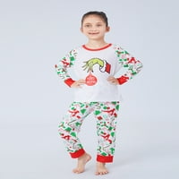 Porodica koja odgovara Božićne pidžame za odmor PJs Monster Hand Pismom Ispuštajte vrhove i pantalone