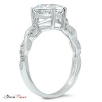 2. CT Clear Clear Simulirani dijamant 18k bijeli zlatni angažman za angažiranje prstena 9.25
