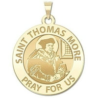 Sveti Thomas više vjerske medalje veličine četvrtine-sund 14k žuto zlato