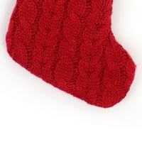 Božićne čarape Plopis inicijali Snježni pahulji uzorak plete crtane čarape Dekorativne