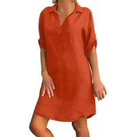 Ženske haljine Žene Ljetne haljine Duljina koljena Dužina košulja Velike veličine Bluze haljine za žene