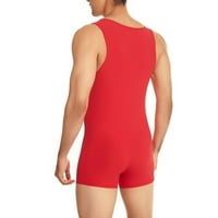 Muškarci Hrvanje Leotard rastezljivih baznih slojeva Boxer singlet atletski bodysuit crveni m