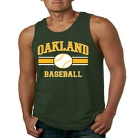 Divlji Bobby Grad Oakland Bejzbol Fantasy Fan Sports Muška tenka, Šumski zeleni, veliki