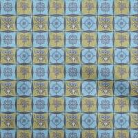 Onuone pamučni dres srednje plave tkanine azijske pločice Tradicionalna cvjetna haljina materijal tkanina