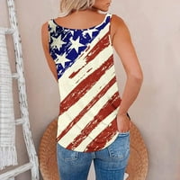 Dabuliu Žene 4. jula TANK TOP O vrat Ležerne prilike Laise American Sjedinjene Američke Države Shirts