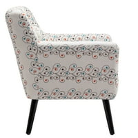 Moderna akcentna stolica sa jastukom, tapecirana kauč na razvlačenjem na fotelji sa drvenim nogama,