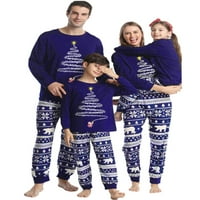 Crainlook dugih rukava Ležerne prilike sa labavim pidžamima za porodičnu podudaranje PJ set dugih rukava
