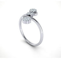 Originalni 2Ct okrugli rez dijamantski zamišljen za zauvijek američke ženske ljupke prstena za brisanje svadbenog kruta 14k zlatni GH I1
