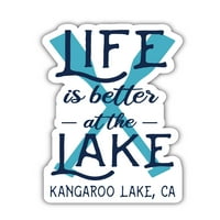 Kangaroo Lake California Suvenir Frižider Magnet veslo Dizajn 4-pakovanja