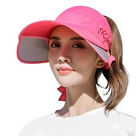 Pxiakgy bejzbol kap prozračan vizir šešir golf znoj kape za žene sunce elastično upijaju široke sunčeve kapice za sunčanje vruće ružičaste + jedna veličina
