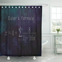 Matematika EULER PI Math ClassOroom Naučni znak Izračun Kupatilo Decor Curta za tuširanje