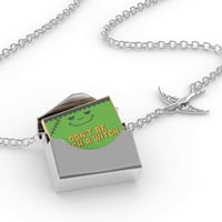 Ogrlica za zaključavanje ne budi takva vještica Halloween Frankenstein u srebrnom kovertu Neonblond
