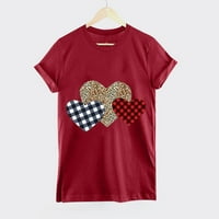 Uštede ženskih košulja za košulje zaljubljenih zaljubljenih zaljubljenih valentine plairano srčani grafički