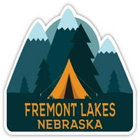 Fremont jezera Nebraska suvenir Vinil naljepnica za naljepnicu Kamp TENT dizajn