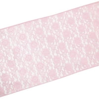 Slabo težina cvjetni čipkasti stolni trkač za trkač venčani stol gornji dekor ružičasti
