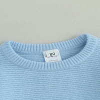 1-5Y DEMS džemper, dugih rukava Crew Crt Curd Striped topla zimski džemper odjeća za djevojke dječake