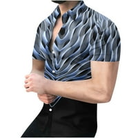 Muški grafički vrhovi kratkih rukava Grafički print casual crewneck 3D ispisana Novost Realistic Summer Majica Srebrna Veličina 3XL