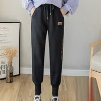 Ženske ljetne hlače Ležerne prilike labavi raspon Visoki struk elastični struk držite tople duge pantalone