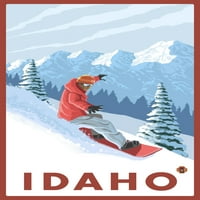 Snowboarder scena, Idaho