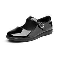 Parovi snova Djevojke Mary Jane Školske uniforme cipele Ležerne udobne stanovi Kfl crni patent PU veličina