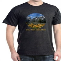 Cafepress - Grand Teton planine sa žutom SPR tamnom majicom - pamučna majica