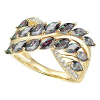 Heiheiup Obojeni prsten za rhinestone za žene Modni nakit Popularni pribor za prstenje veličine žene
