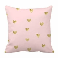 Ružičasta zlatna srca Dekor jastuka