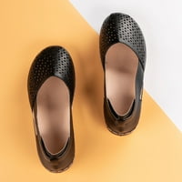 Lacyhop ravne sandale za žene izdužene casual cipele udobnosti hodajućih vožnje biciklima crna veličina