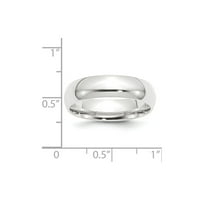 Bijeli platinasti prsten za vjenčanje udobnost