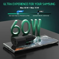 Samsung Super Fast Dual Car punjač sa super kablom za brzo punjenje za Samsung Galaxy S ultra plus