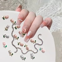 Dianhelloya Nail Art pribor za nokte Art Rhinestones Luksuzni 3D efekt blistavi smoli modni tulipani