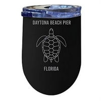 i R uvoz Daytona Beach Pier Florida Suvenir oz Crni laserski iscijeđeni izolirana vina od nehrđajućeg