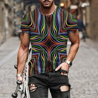 Muška 3D tiskana posada kratkih rukava majica za veće Aztec Etničke grafičke košulje Ljeto Vintage Mišić