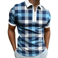 Muška košulja Golf Majica Retro Color Contrast na otvorenom ulicom kratkih rukava s gumb za ispis odjeće