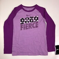 Nike Girl's Majica Rođena žestoka veličina dugih rukava 2t, ljubičasta šok - maloprodaja 20 dolara