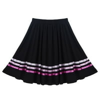 Msemis Girls Ballet Liet Circle suknja Potpuna dugačka kružna suknja, veličine 6- crna i ružičasta 8