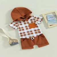 Toddler Baby Boy odjeća za hlače za odjeću postavljena s kapuljačom s kapuljačom s kratkim rukavima