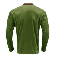 Muški modni vrhovi Ljeto Ležerne prilike Majica sa čvrstim gumbom Majica dugih rukava, majica za majicu
