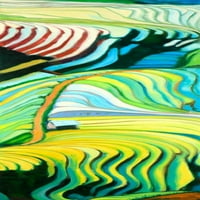Terminast Rice Fiedls do Vijetnamskog postera Print Autor Atelier B Art Studio