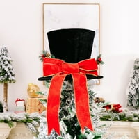 Baywell Božićno stablo jeste božićno stablo osvijetljeno gornji šešir božićne luk drveni ukrasi božićne
