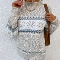 Pribor za božićnu odjeću Žene pleteno odjeće Snowflakes džemper od kornjača
