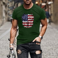 Muški ispisani vrhovi Ljetna casual American Flag teretana treninga Bodybuilding T-majice jul Četvrta