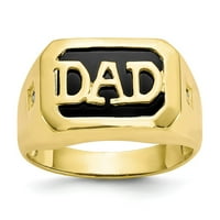 10k žuto zlatni prsten za muškarce muški dijamant oko crne boje
